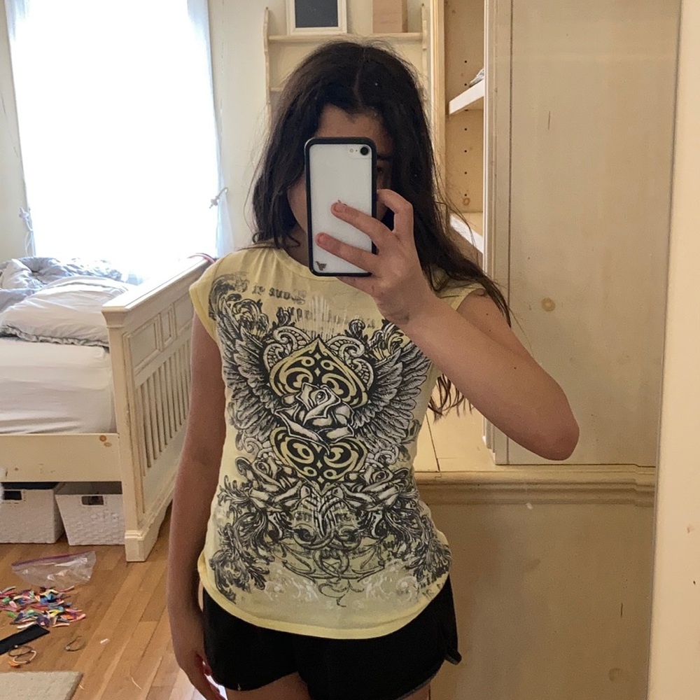 Yellow y2k tee